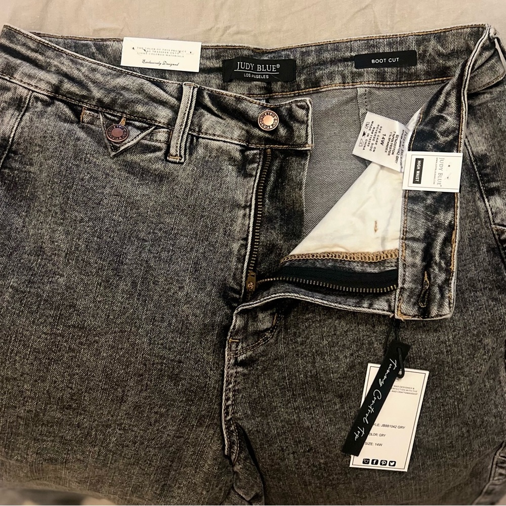 NWT Judy Blue High Waist Western Side Seam & Coin Pocket Bootcut Denim Jeans - Picture 6 of 16